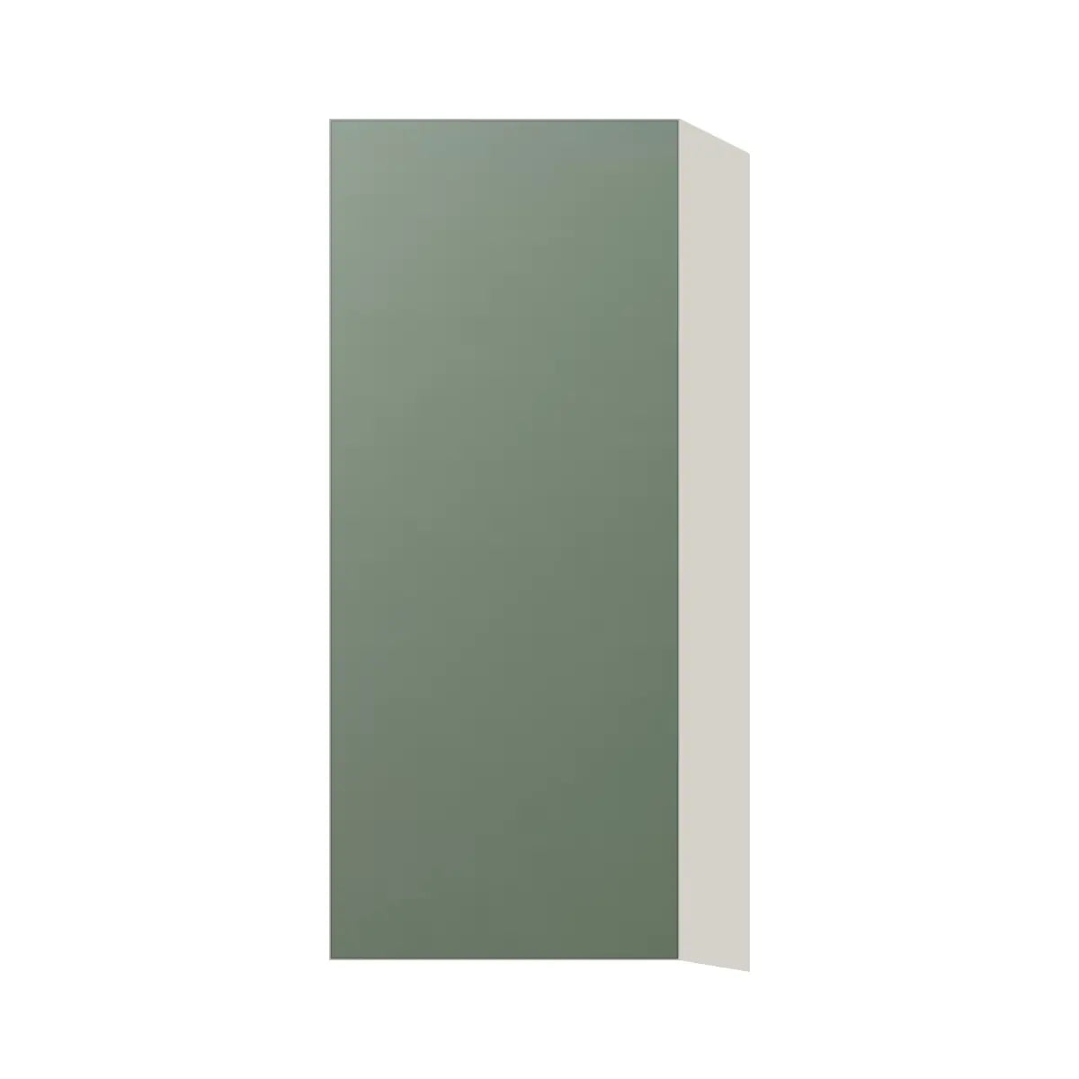 Contemporary 36" tall wall single door cabinet, Bean Paste Green door, L-Box (Luxury)