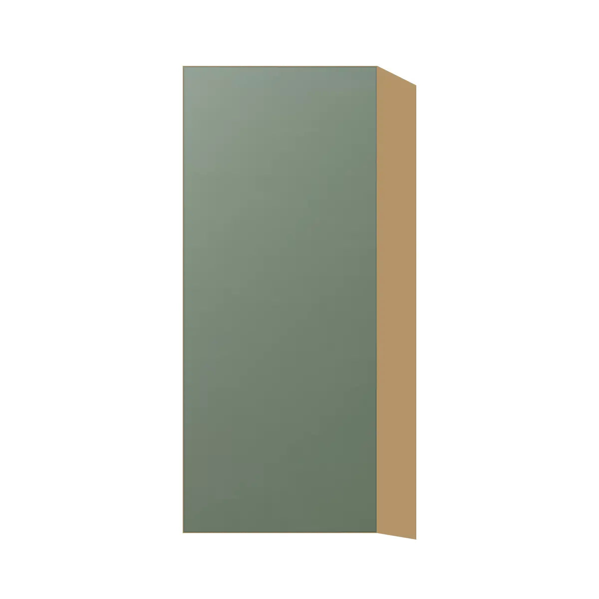 Contemporary 36" tall wall single door cabinet, Bean Paste Green door, P-Box (Prestige)