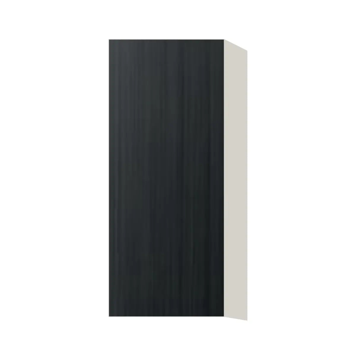 Contemporary 36" tall wall single door cabinet, Black Grain door, L-Box (Luxury)