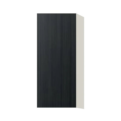 Contemporary 36" tall wall single door cabinet, Black Grain door, L-Box (Luxury)