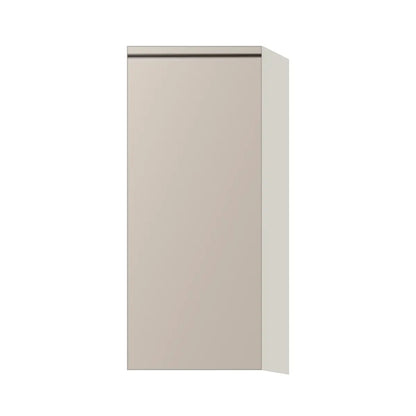 Contemporary 36" tall wall single door cabinet, Cashmere Gray door, L-Box (Luxury)