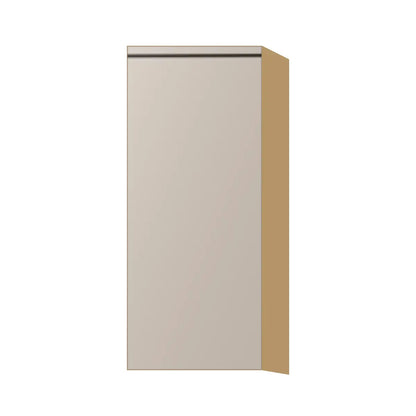 Contemporary 36" tall wall single door cabinet, Cashmere Gray door, P-Box (Prestige)