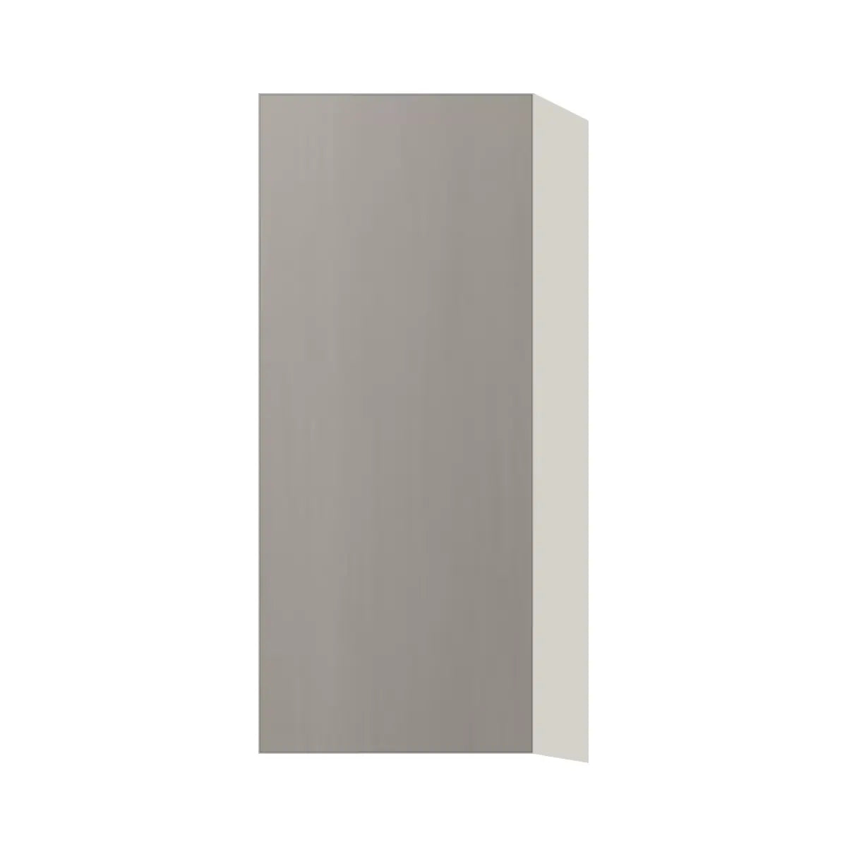 Contemporary 36" tall wall single door cabinet, Fog Oak door, L-Box (Luxury)