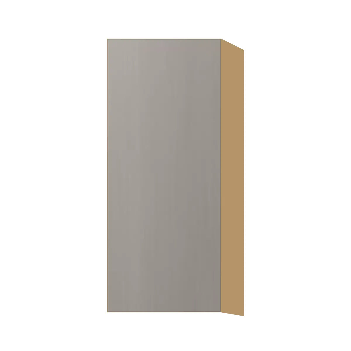 Contemporary 36" tall wall single door cabinet, Fog Oak door, P-Box (Prestige)