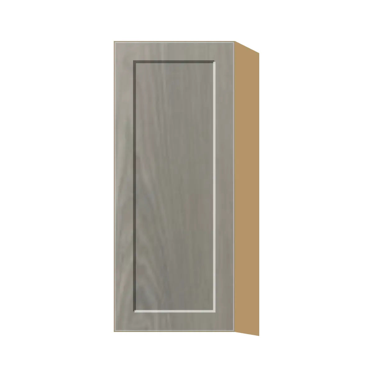 Contemporary 36" tall wall single door cabinet, Genesis Weathered Oak door, P-Box (Prestige)