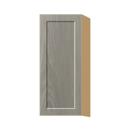 Contemporary 36" tall wall single door cabinet, Genesis Weathered Oak door, P-Box (Prestige)