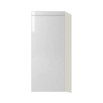 Contemporary 36" tall wall single door cabinet, Glossy White door, L-Box (Luxury)