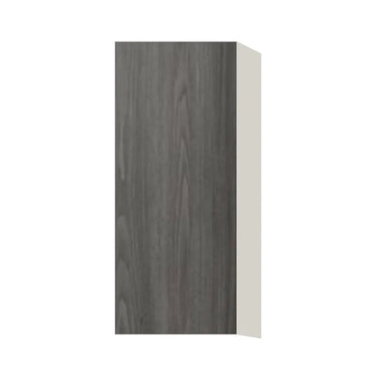 Contemporary 36" tall wall single door cabinet, Indian Light Walnut door, L-Box (Luxury)