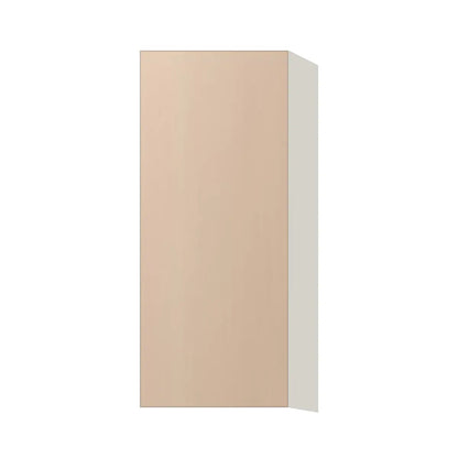 Contemporary 36" tall wall single door cabinet, Maine Oak door, L-Box (Luxury)