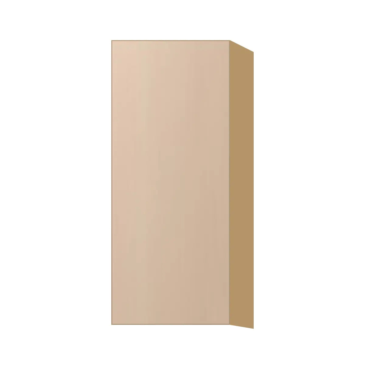 Contemporary 36" tall wall single door cabinet, Maine Oak door, P-Box (Prestige)