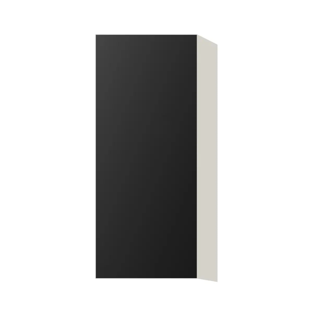 Contemporary 36" tall wall single door cabinet, Matte Black door, L-Box (Luxury)