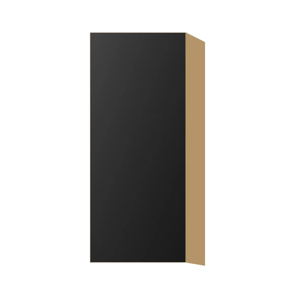Contemporary 36" tall wall single door cabinet, Matte Black door, P-Box (Prestige)