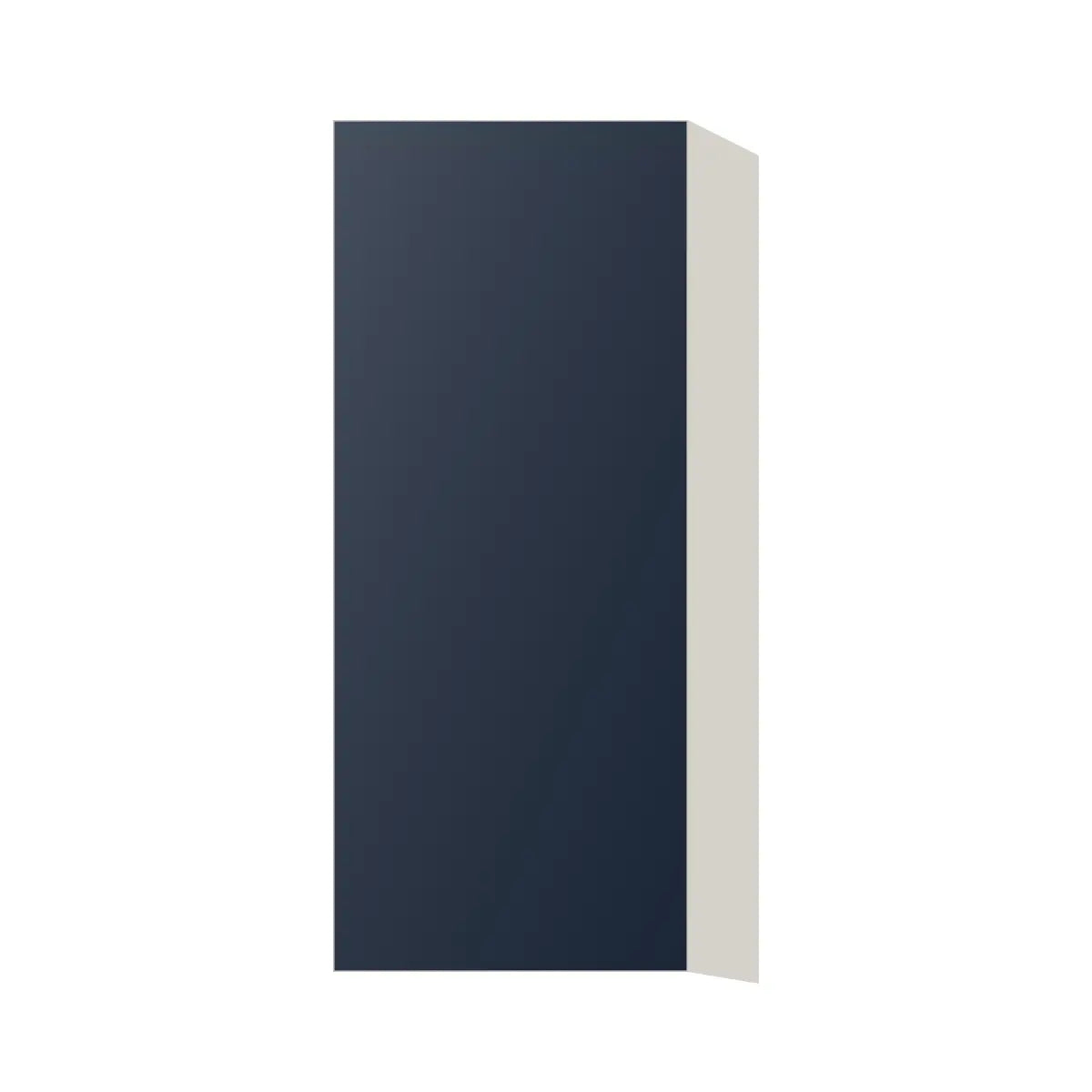 Contemporary 36" tall wall single door cabinet, Matte Blue door, L-Box (Luxury)