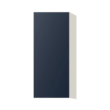 Contemporary 36" tall wall single door cabinet, Matte Blue door, L-Box (Luxury)