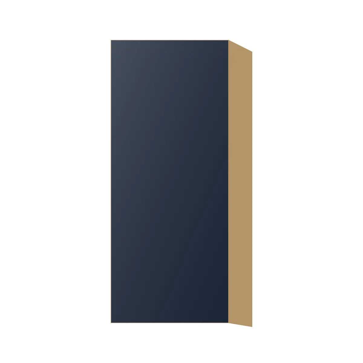 Contemporary 36" tall wall single door cabinet, Matte Blue door, P-Box (Prestige)