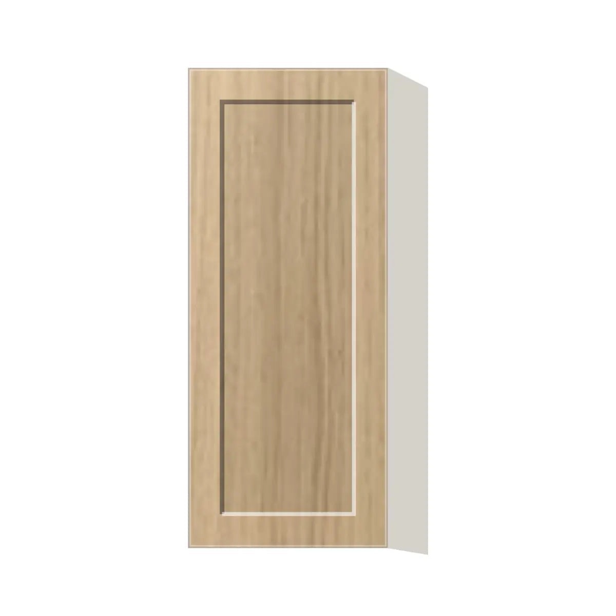 Contemporary 36" tall wall single door cabinet, Modern Oak Shaker door, L-Box (Luxury)