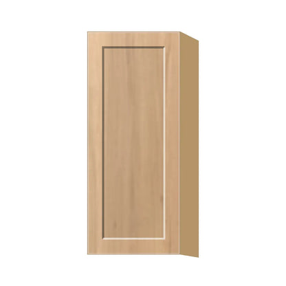 Contemporary 36" tall wall single door cabinet, Natural Wood Shaker door, P-Box (Prestige)
