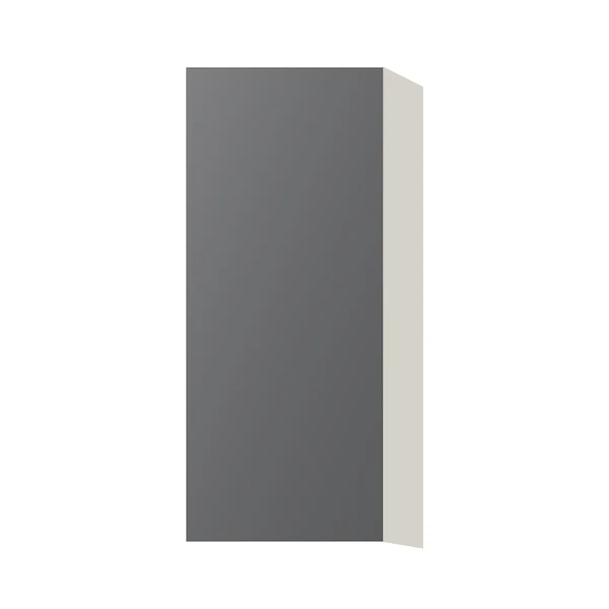 Contemporary 36" tall wall single door cabinet, Prime Matte Grey door, L-Box (Luxury)