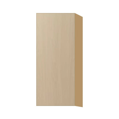 Contemporary 36" tall wall single door cabinet, Swiss Walnut door, P-Box (Prestige)