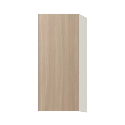 Contemporary 36" tall wall single door cabinet, Vanilla Oak door, L-Box (Luxury)