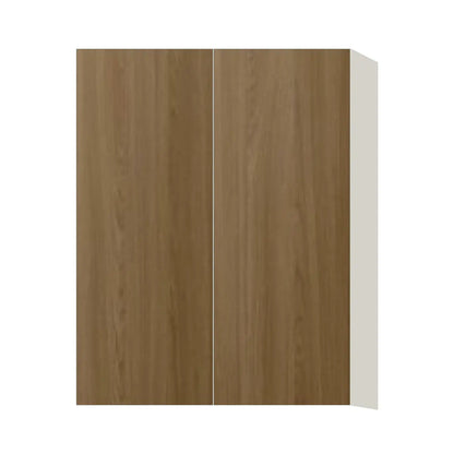Contemporary 39" tall wall double door cabinet, Barcelona Dark Oak door, L-Box (Luxury)