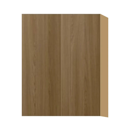 Contemporary 39" tall wall double door cabinet, Barcelona Dark Oak door, P-Box (Prestige)
