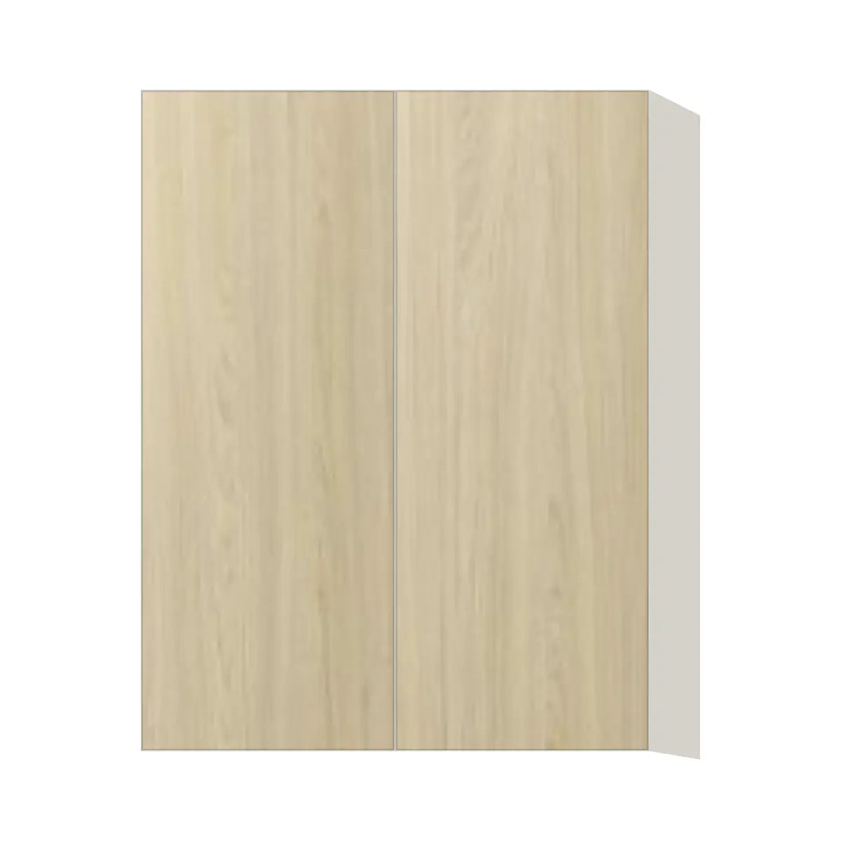 Contemporary 39" tall wall double door cabinet, Barcelona Light Oak door, L-Box (Luxury)