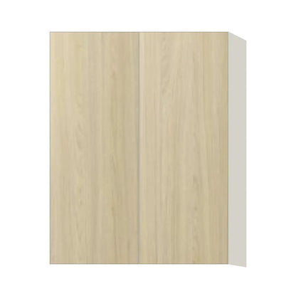 Contemporary 39" tall wall double door cabinet, Barcelona Light Oak door, L-Box (Luxury)