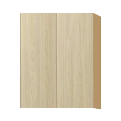 Contemporary 39" tall wall double door cabinet, Barcelona Light Oak door, P-Box (Prestige)