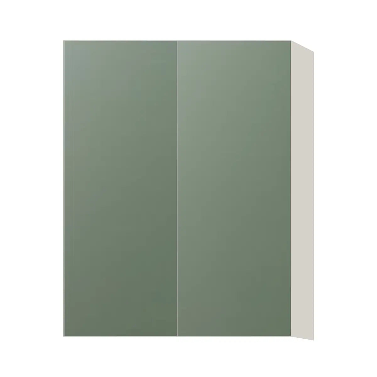 Contemporary 39" tall wall double door cabinet, Bean Paste Green door, L-Box (Luxury)