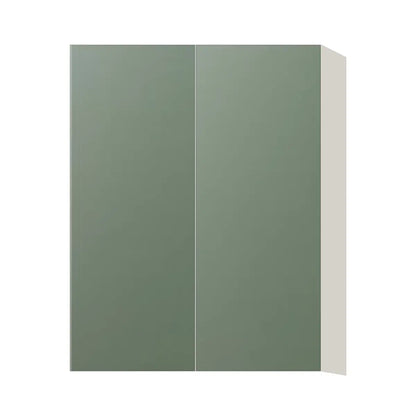 Contemporary 39" tall wall double door cabinet, Bean Paste Green door, L-Box (Luxury)