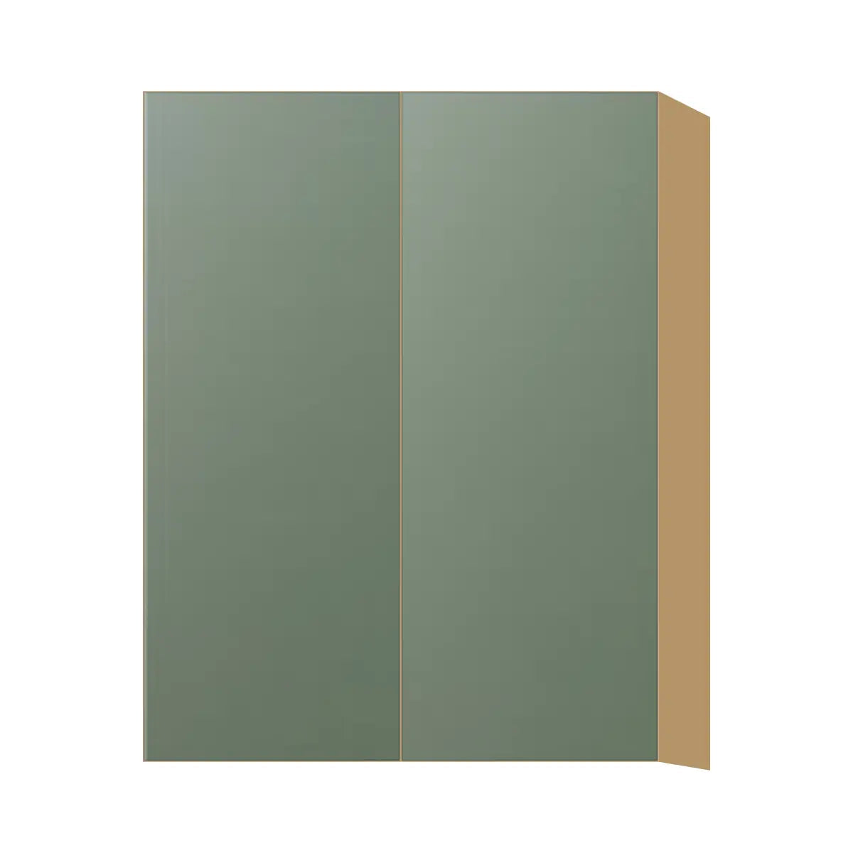Contemporary 39" tall wall double door cabinet, Bean Paste Green door, P-Box (Prestige)