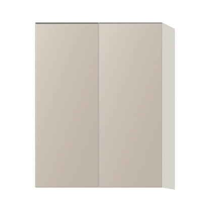 Contemporary 39" tall wall double door cabinet, Cashmere Gray door, L-Box (Luxury)