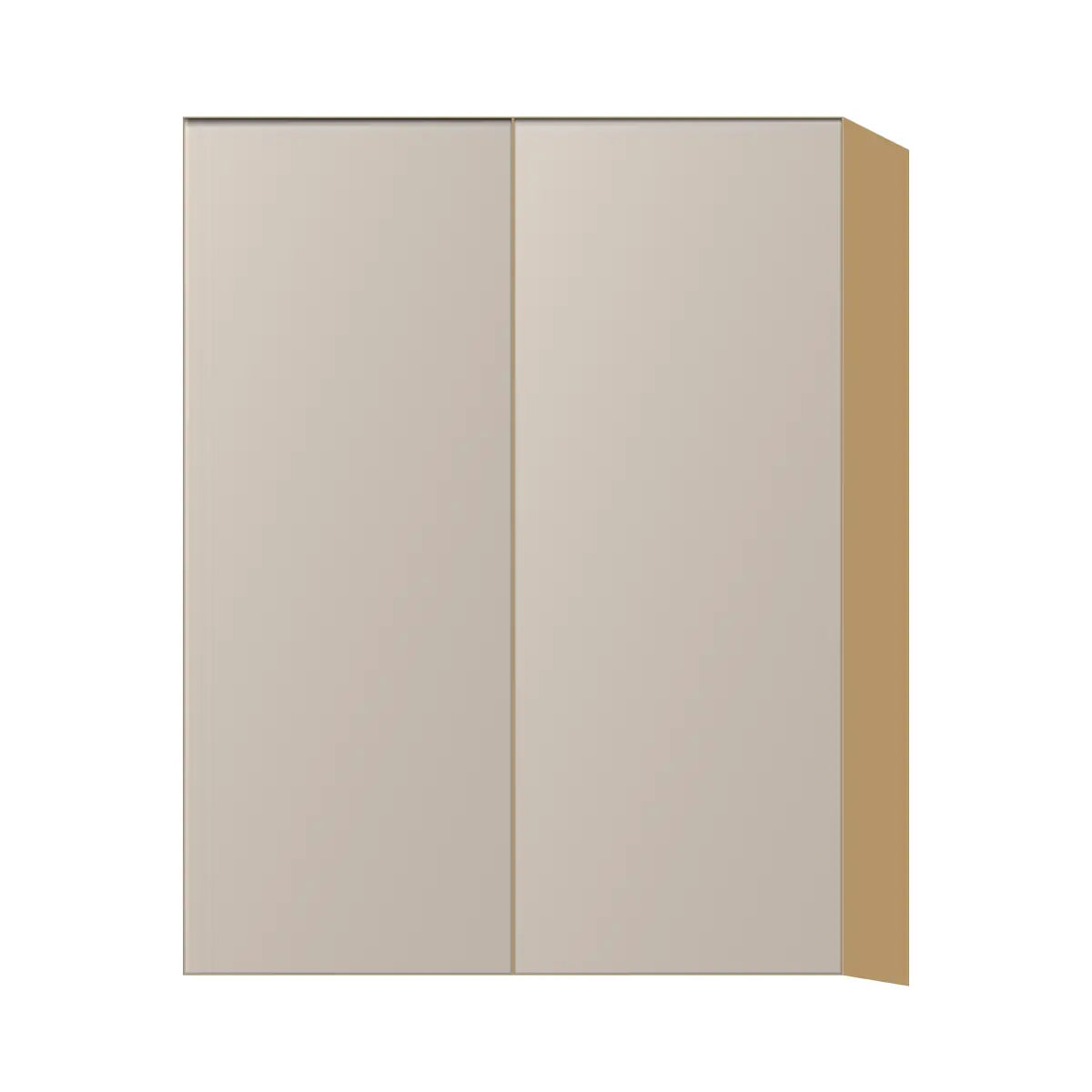 Contemporary 39" tall wall double door cabinet, Cashmere Gray door, P-Box (Prestige)