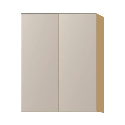 Contemporary 39" tall wall double door cabinet, Cashmere Gray door, P-Box (Prestige)