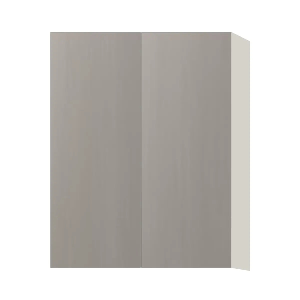 Contemporary 39" tall wall double door cabinet, Fog Oak door, L-Box (Luxury)