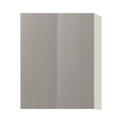 Contemporary 39" tall wall double door cabinet, Fog Oak door, L-Box (Luxury)