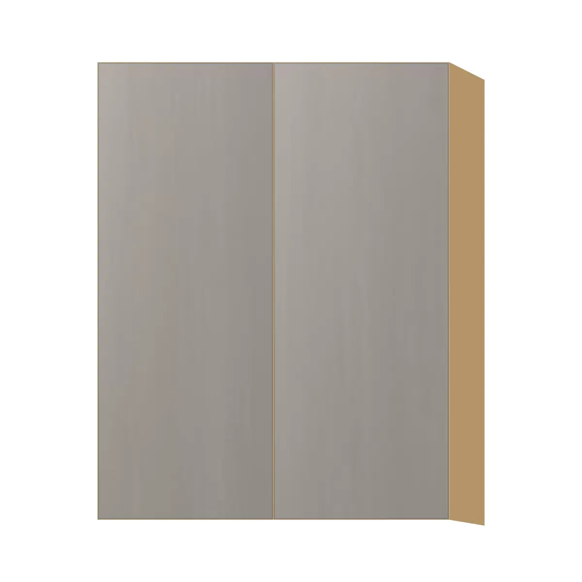 Contemporary 39" tall wall double door cabinet, Fog Oak door, P-Box (Prestige)