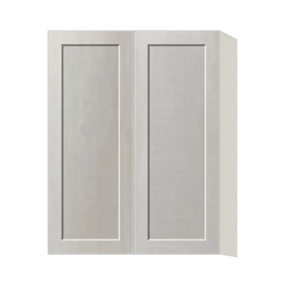 Contemporary 39" tall wall double door cabinet, Genesis Sliced Oak door, L-Box (Luxury)