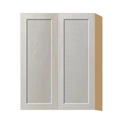Contemporary 39" tall wall double door cabinet, Genesis Sliced Oak door, P-Box (Prestige)