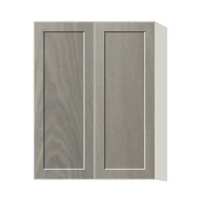 Contemporary 39" tall wall double door cabinet, Genesis Weathered Oak door, L-Box (Luxury)