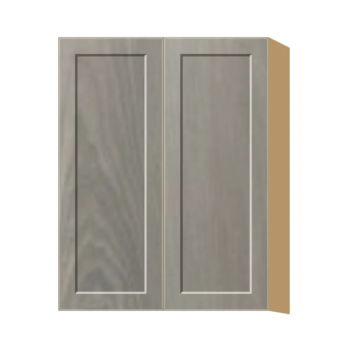 Contemporary 39" tall wall double door cabinet, Genesis Weathered Oak door, P-Box (Prestige)