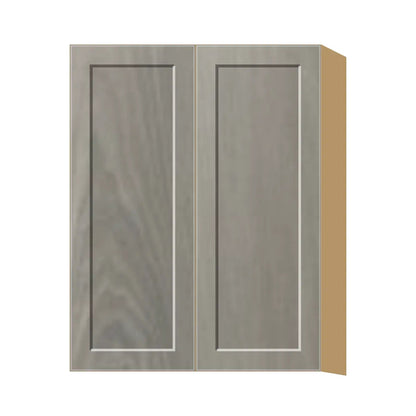 Contemporary 39" tall wall double door cabinet, Genesis Weathered Oak door, P-Box (Prestige)