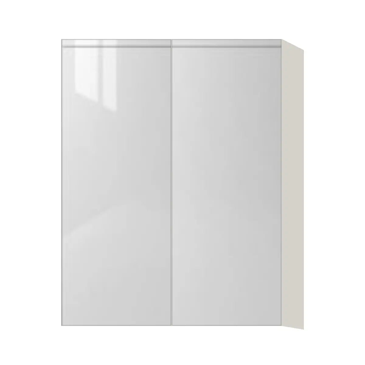 Contemporary 39" tall wall double door cabinet, Glossy White door, L-Box (Luxury)