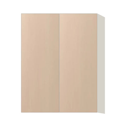 Contemporary 39" tall wall double door cabinet, Maine Oak door, L-Box (Luxury)