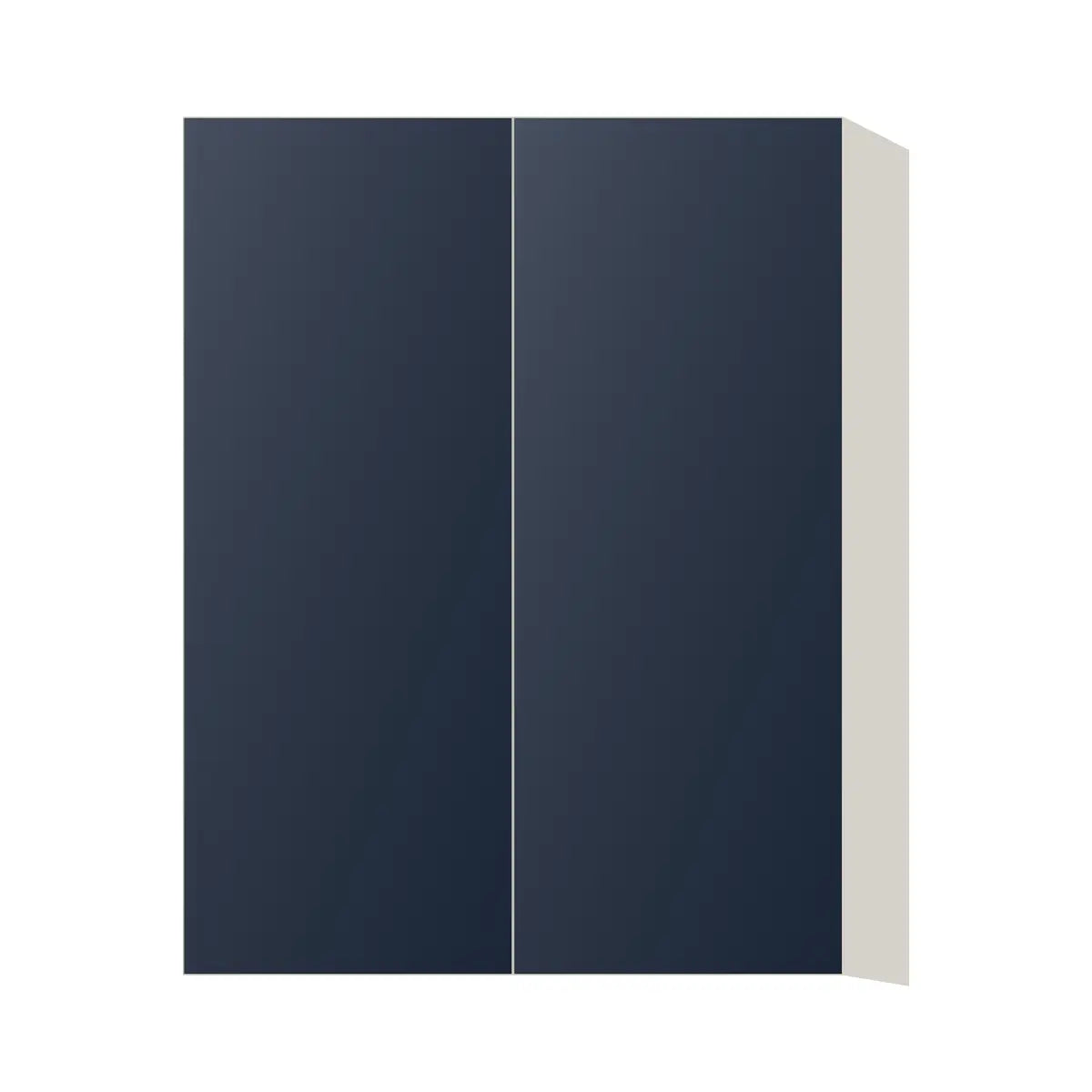 Contemporary 39" tall wall double door cabinet, Matte Blue door, L-Box (Luxury)
