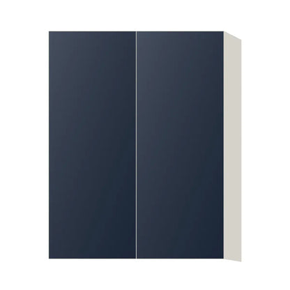 Contemporary 39" tall wall double door cabinet, Matte Blue door, L-Box (Luxury)