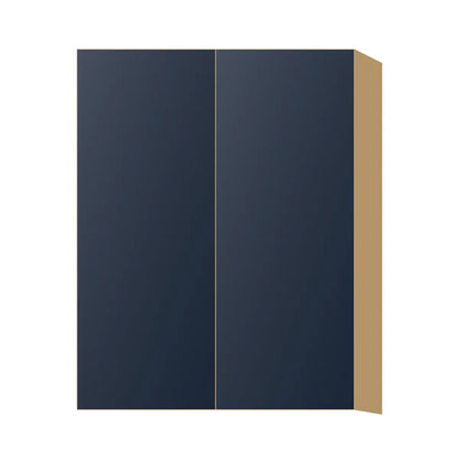 Contemporary 39" tall wall double door cabinet, Matte Blue door, P-Box (Prestige)