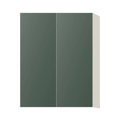 Contemporary 39" tall wall double door cabinet, Matte Olive Green door, L-Box (Luxury)
