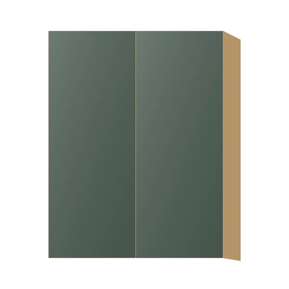 Contemporary 39" tall wall double door cabinet, Matte Olive Green door, P-Box (Prestige)